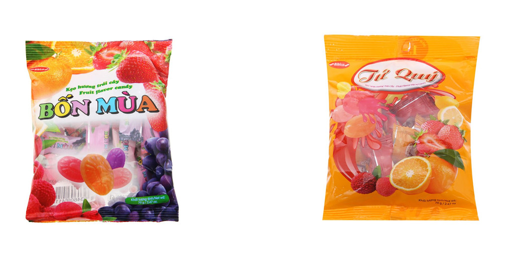 Kẹo Bốn Mùa, Tứ Quý (gói 70g) - Bibica
