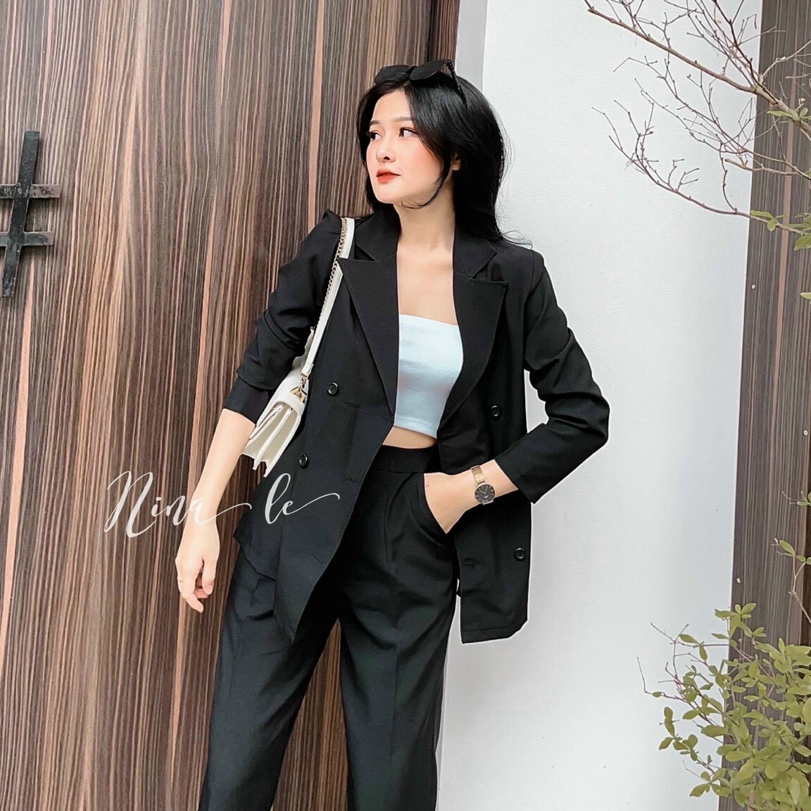 Sét vest dài 3 món thời trang cá tính