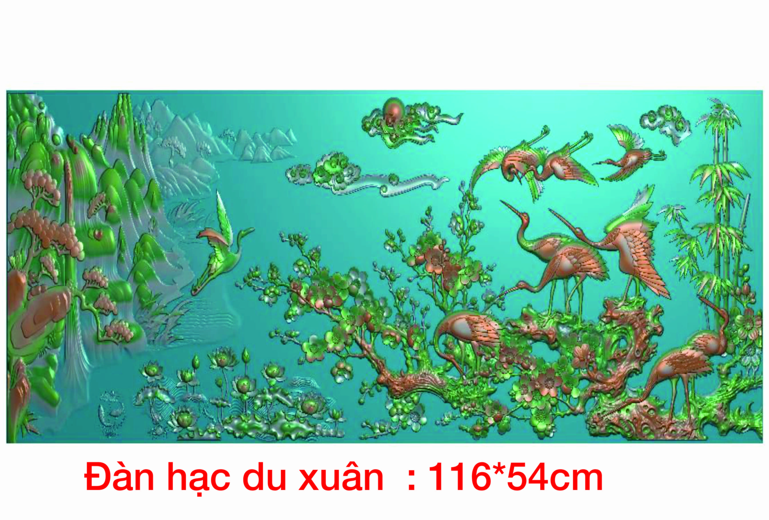 Khuôn đúc bê tông, thạch cao , composit ..(tranh hạc du xuân)