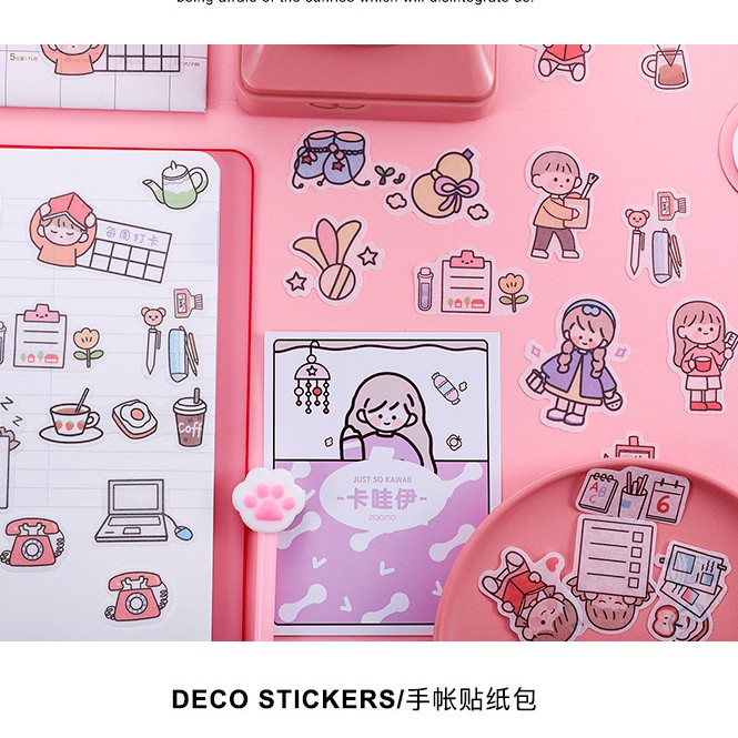 Set 40 hình sticker bé gái cute - MiuSua