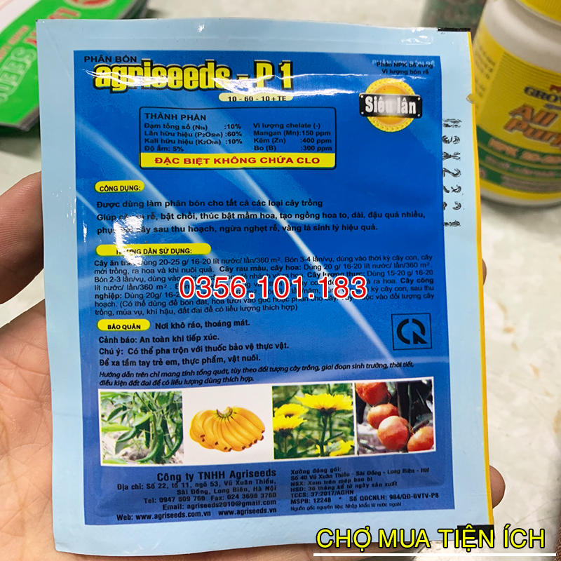 Phân bón lá siêu lân Siêu ra Rễ, siêu Bật Chồi