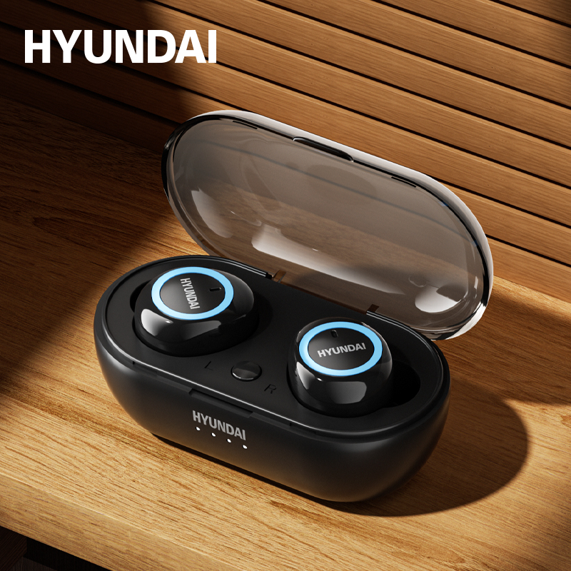 Hyundai HY-T21 TWS Tai nghe bluetooth bt5.3 Tai nghe nhét tai không dây 9D âm thanh độ trung thực cao thể thao không thấm nước TWS Tai nghe kèm mic không dây cho Oppo Realme Xiaomi Earbuds
