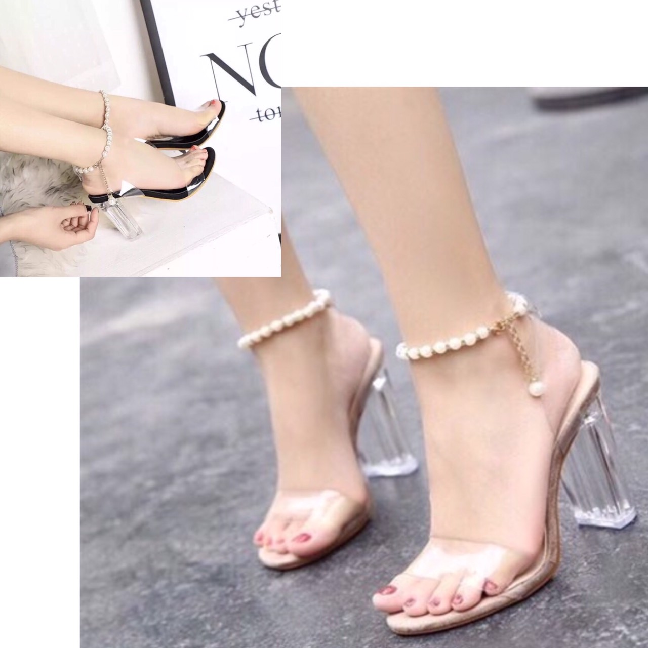Giày cao gót quai trong chuỗi LT (SD022)