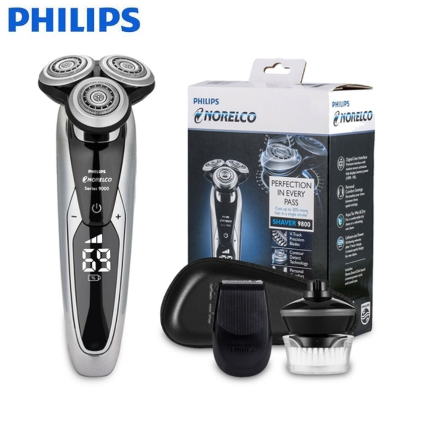 Philips Norelco s9731 series 9800 premium dry & wet shaving brush-8 way rotating contourdetective technology