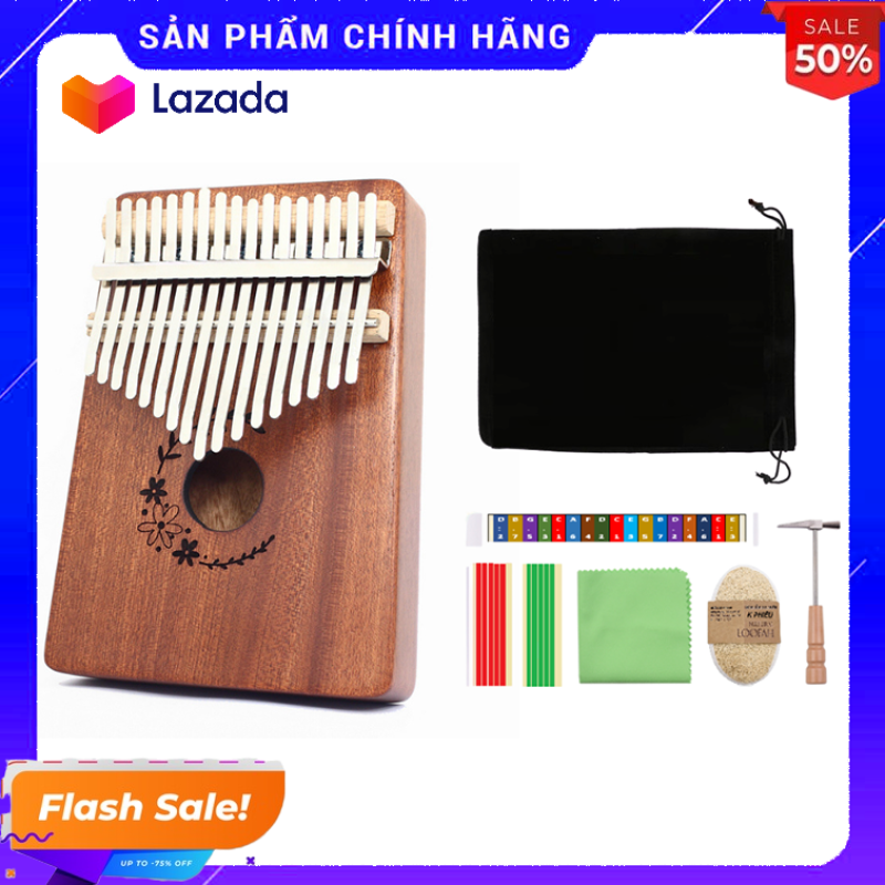 Đàn kalimba 17 phím tặng stick màu và búa chỉnh âm GECKO326