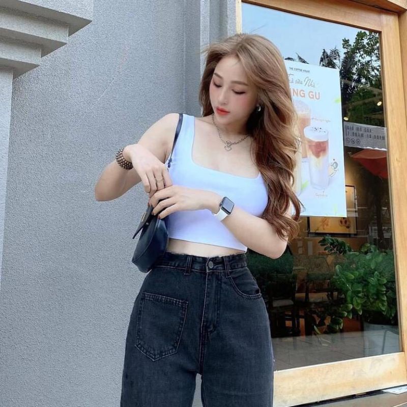 ÁO SÁT NÁCH BA LỖ A4 CROPTOP  A4-SNN