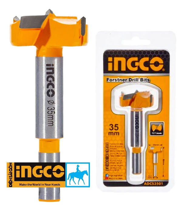 Mũi khoan khoét gỗ 35mm ingco adcs3501