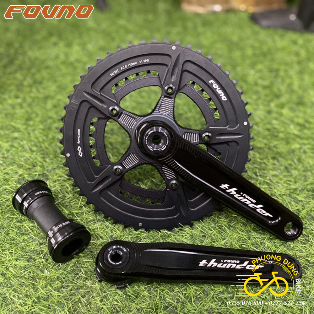 Đùi đĩa rỗng xe đạp fovno thunder 34-50t / 36-52t / 39-53t