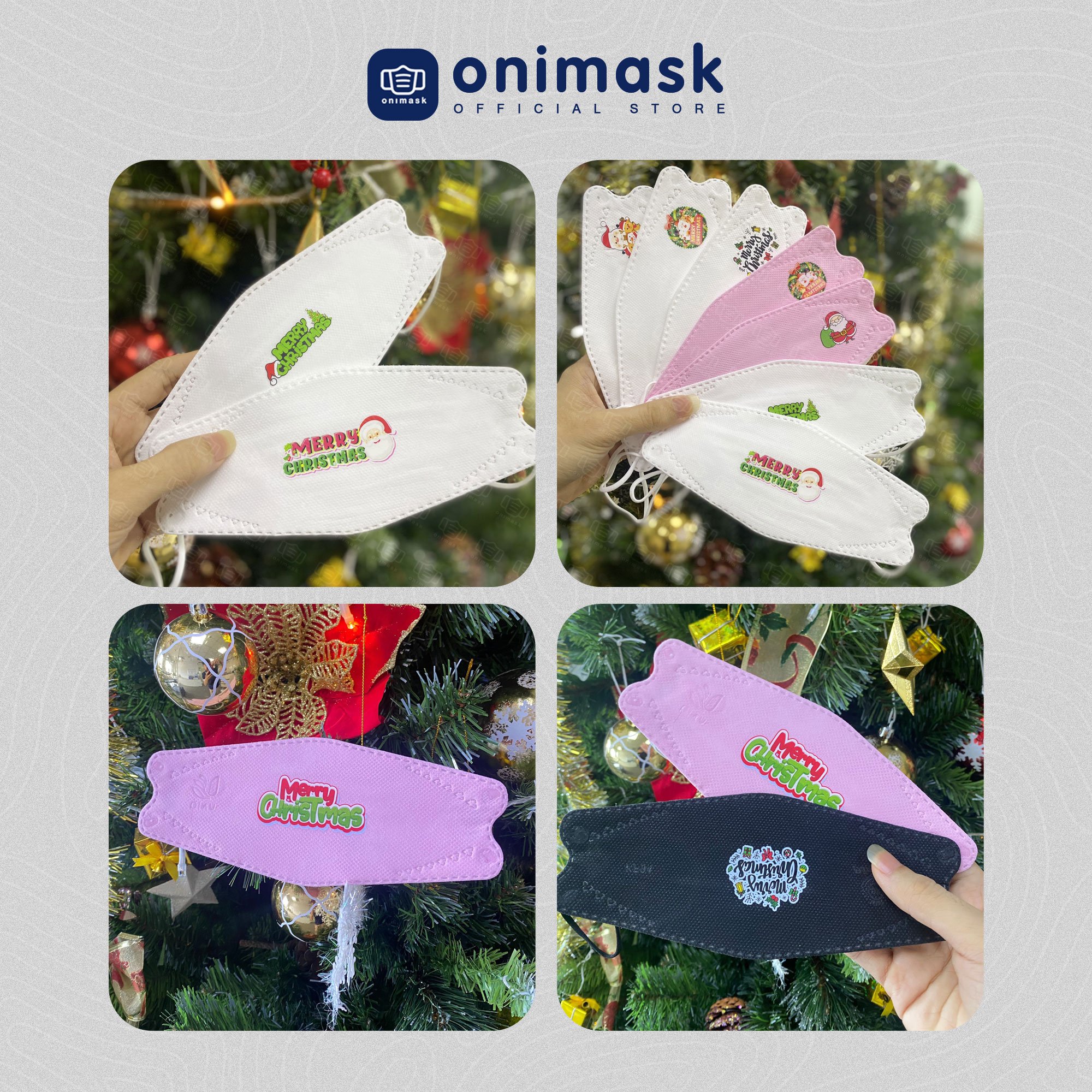 Khẩu trang Giáng sinh 2023 Merry Christmas (10 cái)