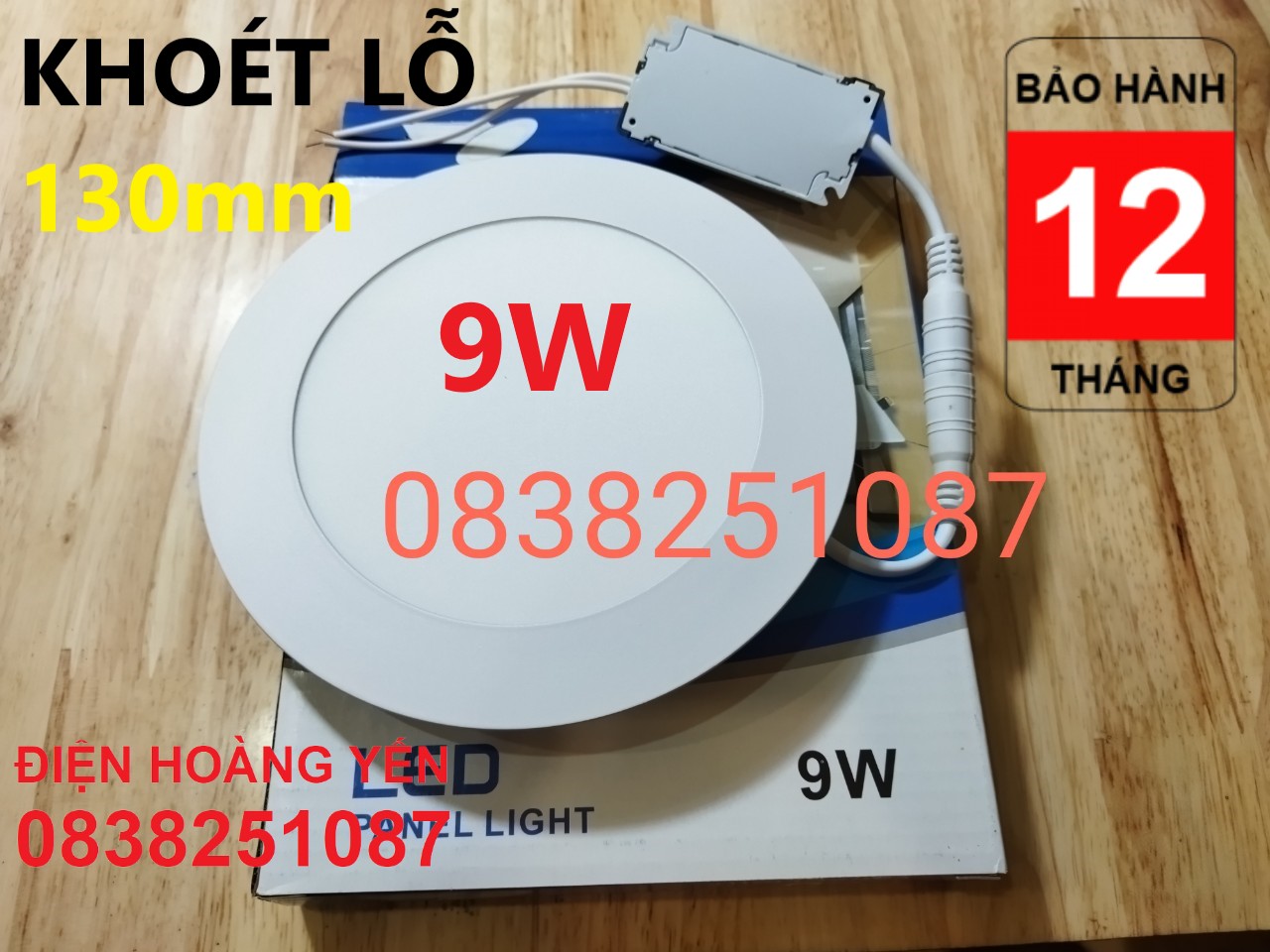 Đèn led âm trần 6W 9W 12W 18W ánh sáng trắng