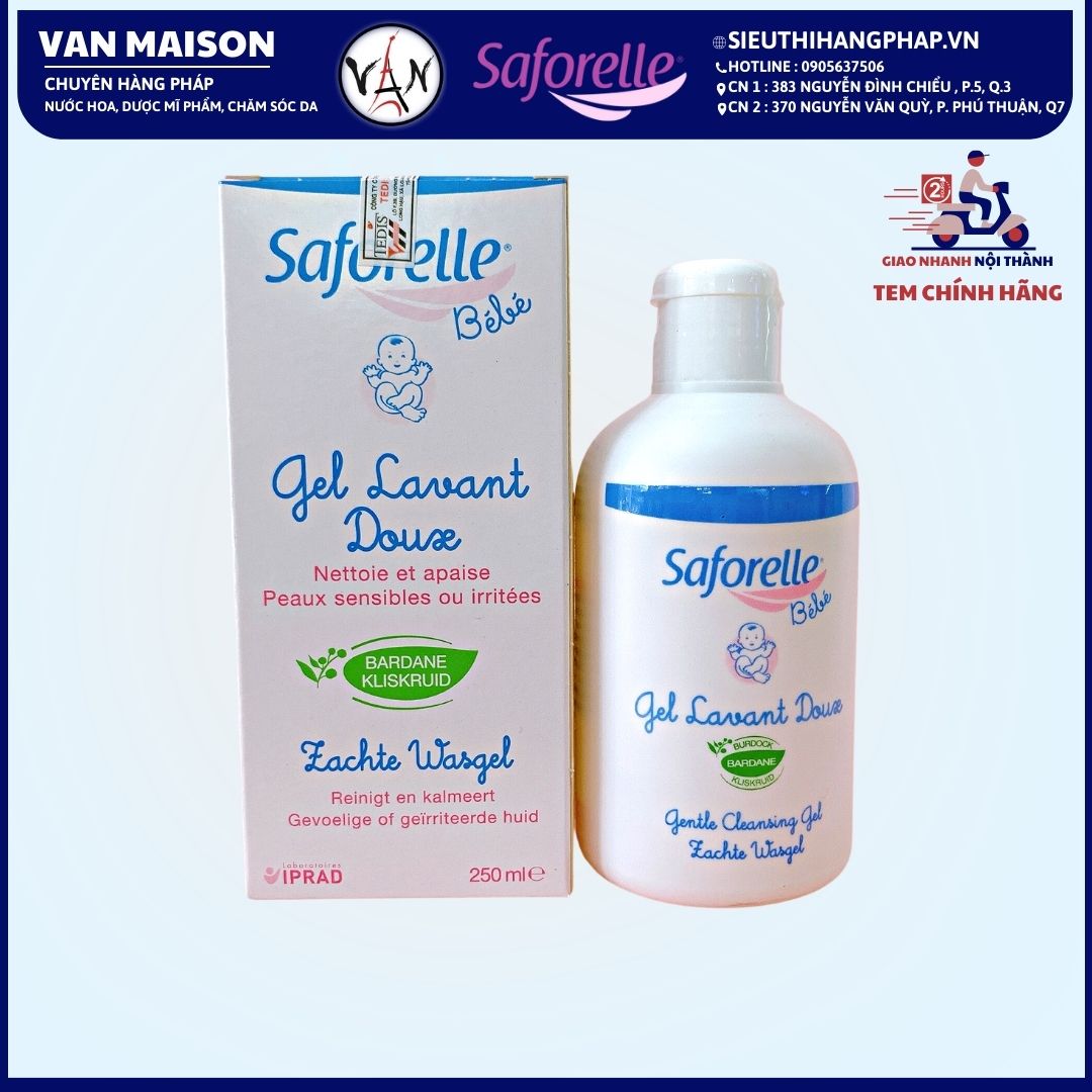 Sữa tắm cho trẻ từ 0 tháng dịu nhẹ Saforelle Bebe dành cho da nhạy cảm