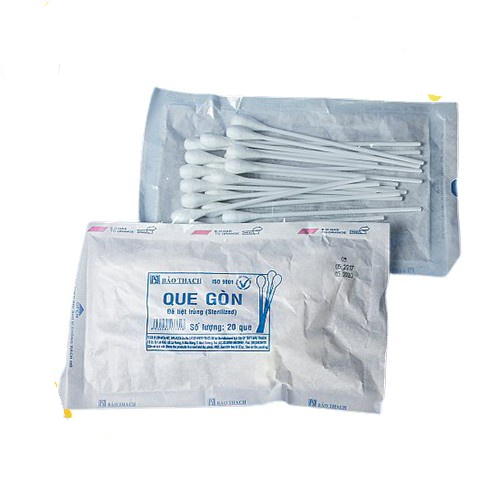 [gói 20 que] Gòn que đầu to tiệt trùng Bảo Thạch