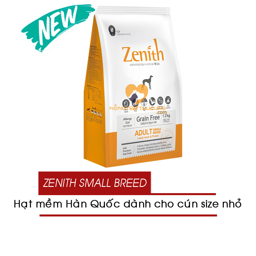 Thức Ăn Hạt Mềm Cho Chó Trưởng Thành ZENITH SMALL BREED - Vị Thịt Cừu và Khoai Tây - [Nông Trại Thú Cưng]