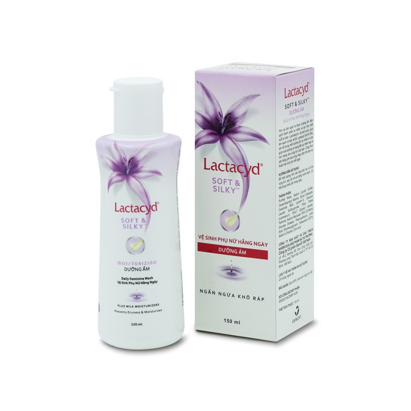 [HCM]Dung dịch vệ sinh phụ nữ Lactacyd Soft Silky (150ml) MÀU TÍM