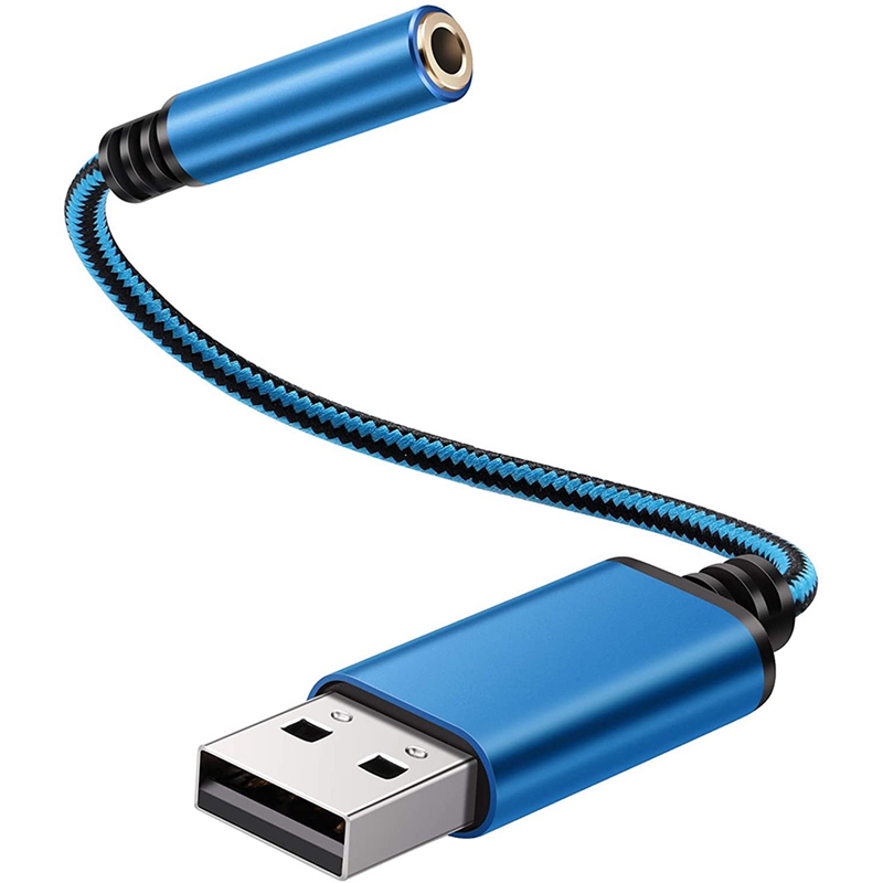 Usb to 3.5mm headphone jack audio adapter,external stereo sound card for pc, laptop, for ps4,for mac etc