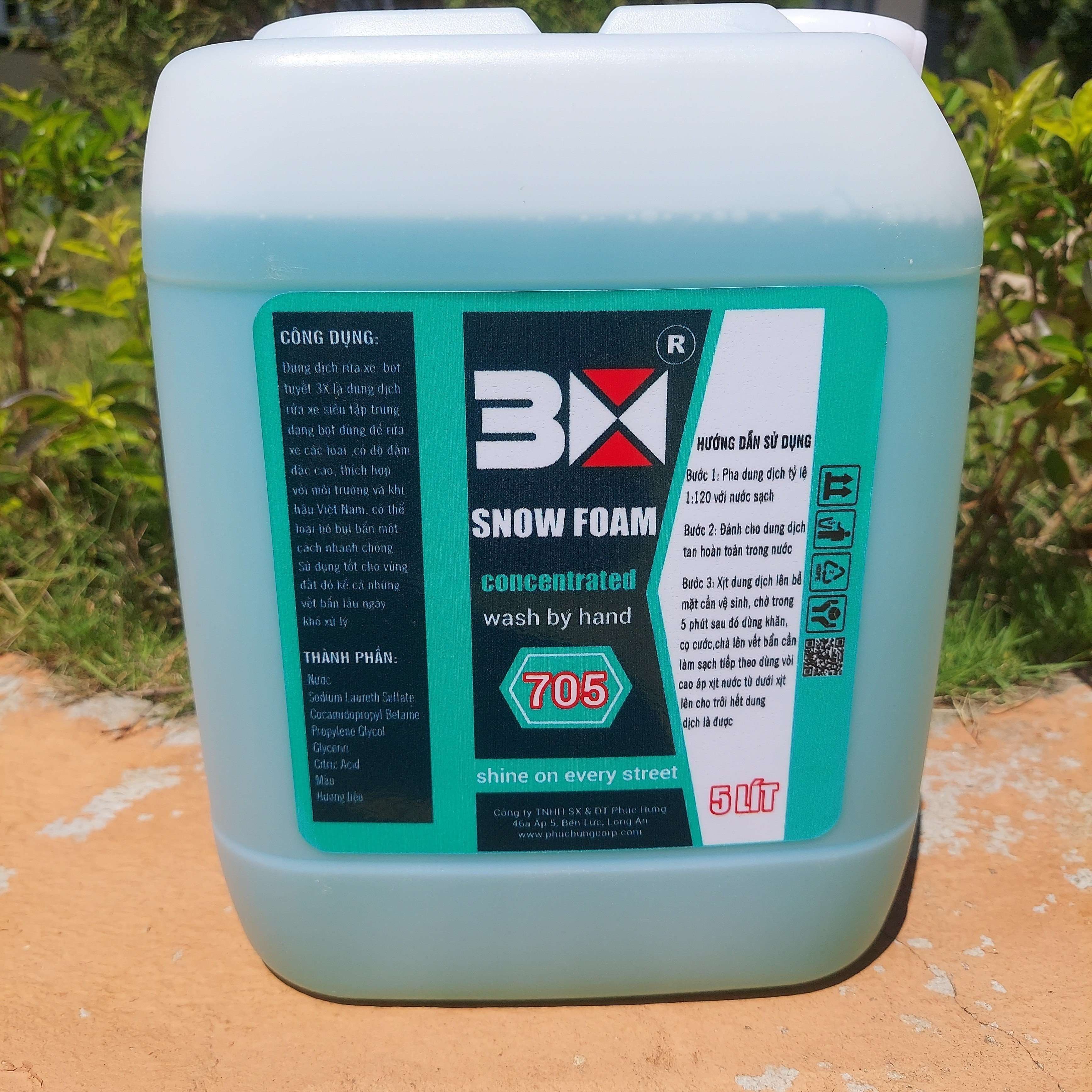 ( CAN 5 LÍT ) CAN BỌT TUYẾT RỬA XE ĐẬM ĐẶC 3X 705 5 LÍT