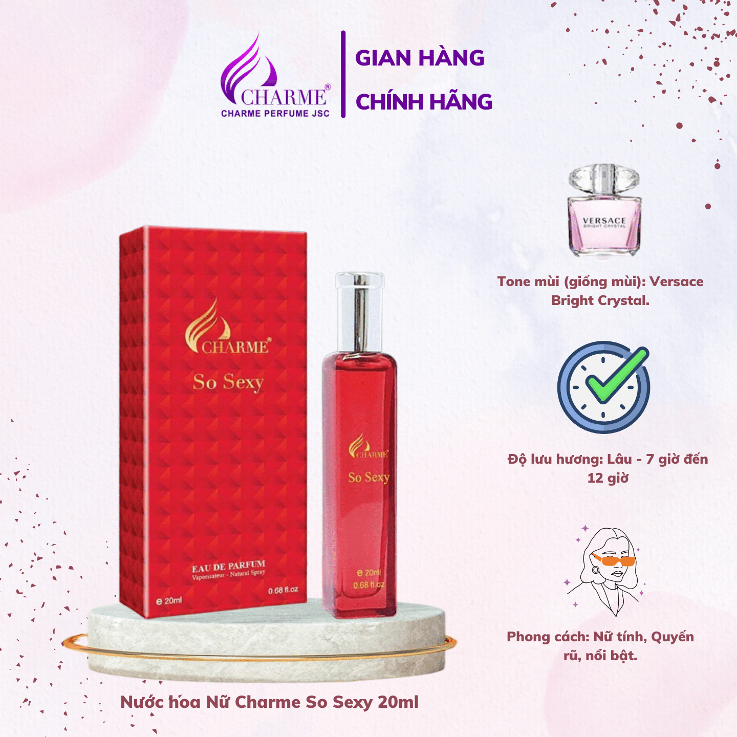 Nước Hoa Nữ Charme So Sexy 20ml