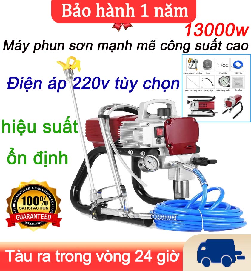 Máy phun sơn cầm tay dùng điện 220v,máy phun sơn công nghiệp