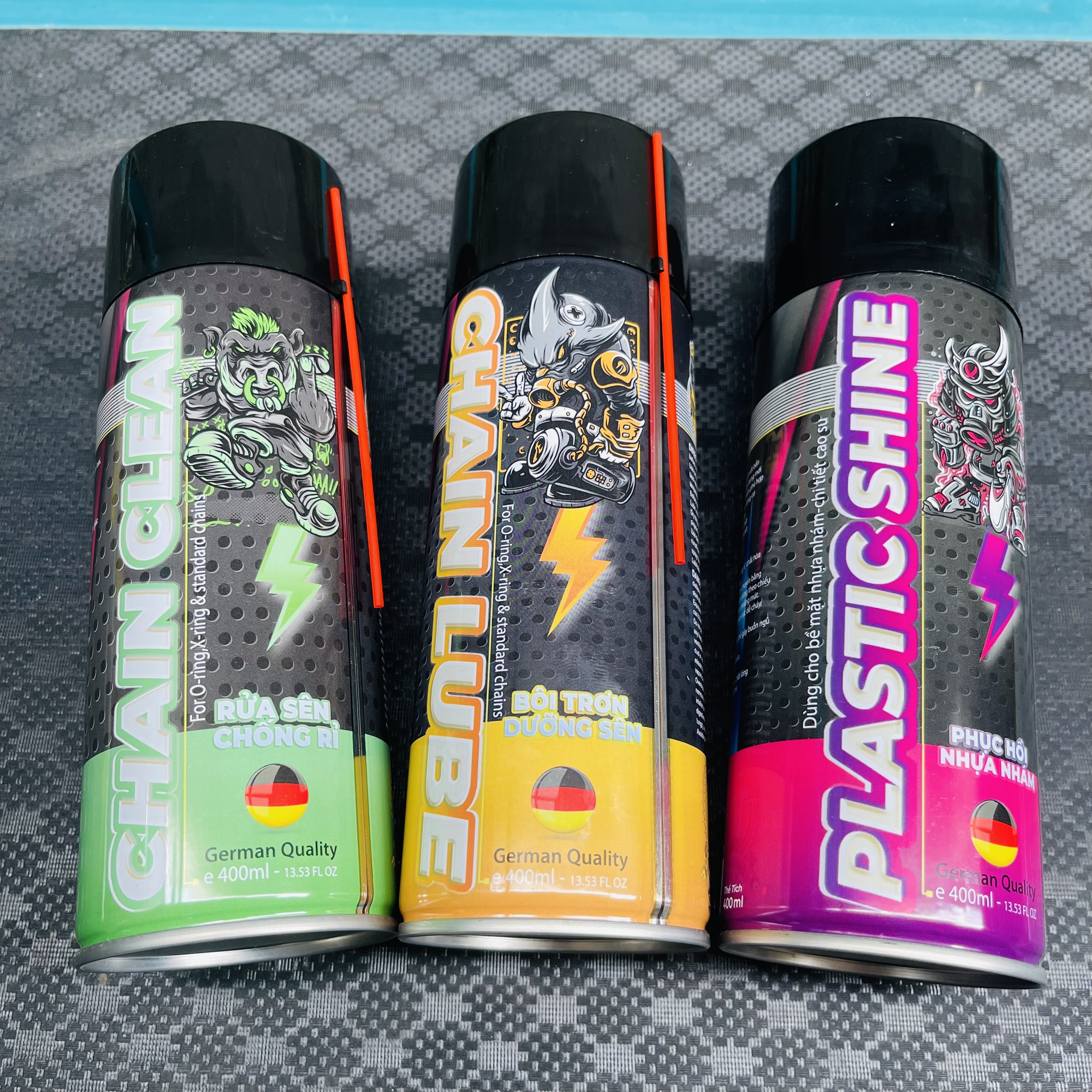 Combo xịt dưỡng sên sprayking + xịt rửa sên sprayking + phục hồi nhựa nhám sprayking 400ml