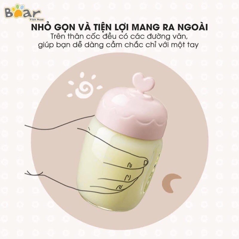 Máy xay ăn dặm 3 cối thủy tinh Bear