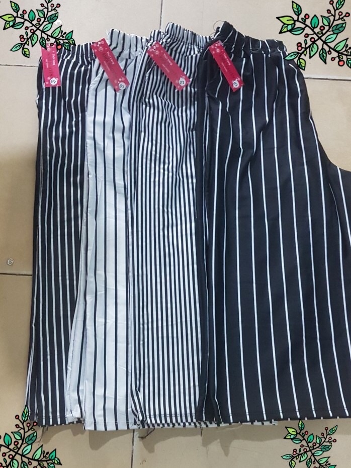 [HCM]Quần sọc kẻ ống rộng lửng( size 40-60kg)