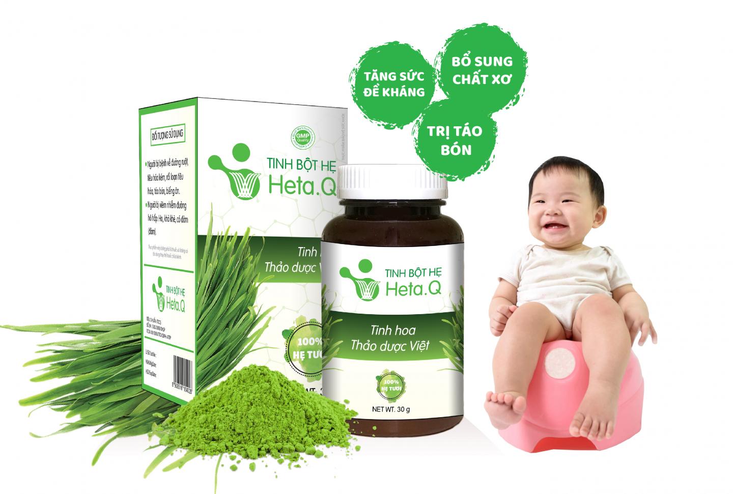 Tinh Bột Hẹ Heta.Q - Giải Pháp Cho Trẻ Bị Táo Bón, giúp bé hết biếng ăn, tăng cường sức mạnh cho hệ tiêu hóa của trẻ