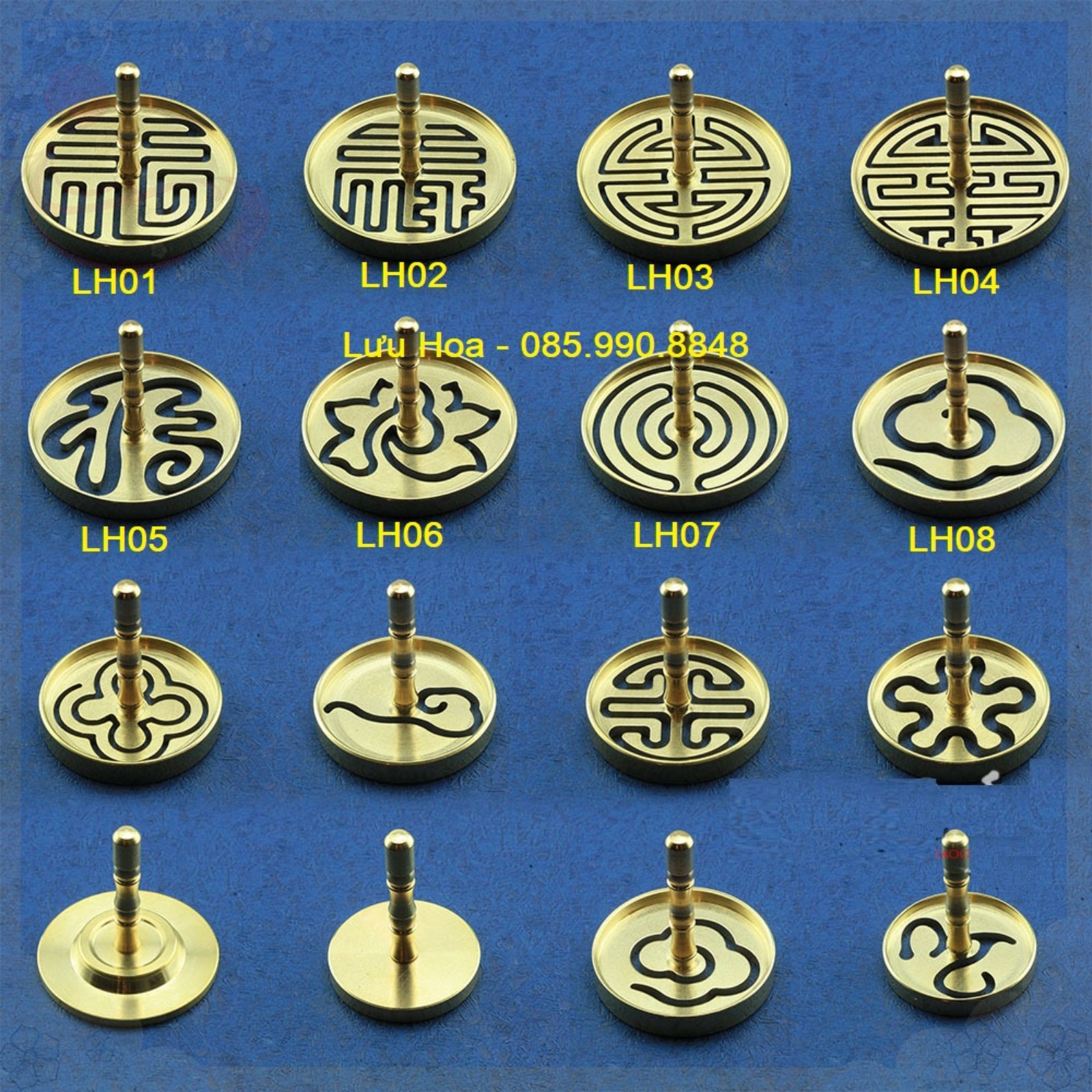 Dụng cụ Tạo Hình đốt bột trầm, bột phong thủy, bột tài lộc chất liệu đồng nguyên chất - Đẹp lãng mạn