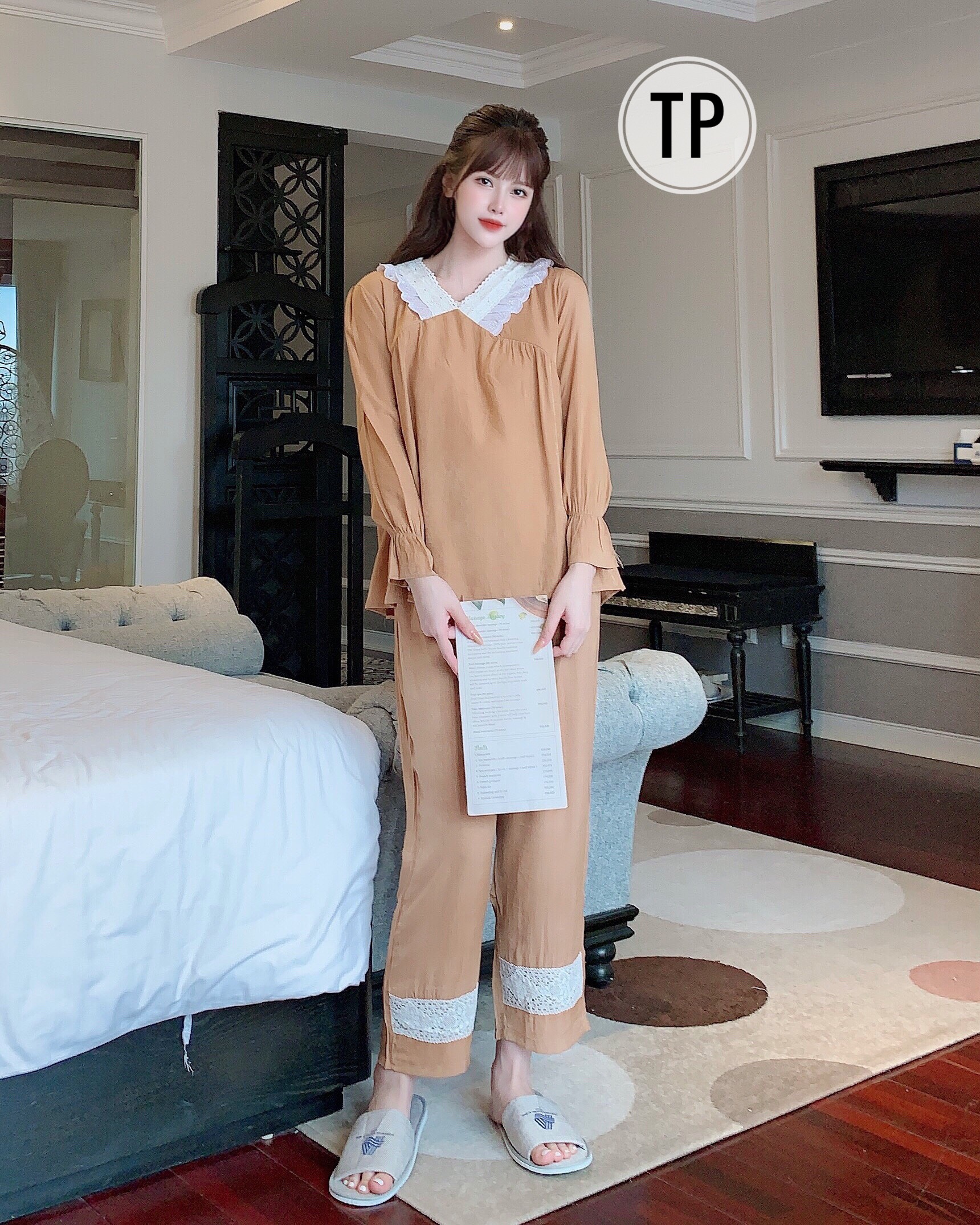 bộ đồ bầu kết hợp sau sinh chất lanh lụa mềm,nhẹ( ảnh thật)