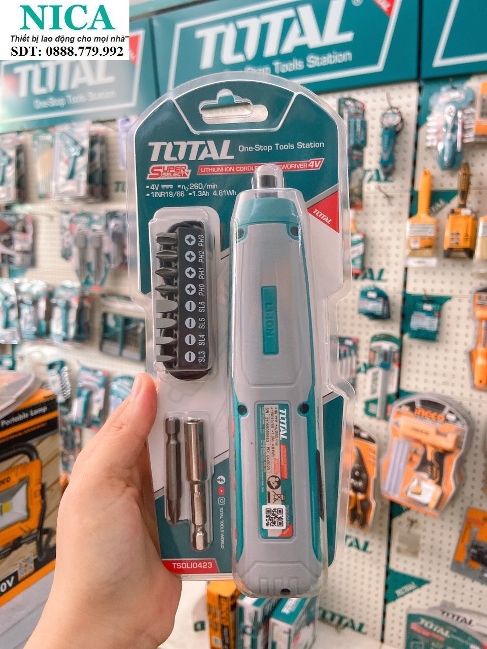 Máy siết vít dùng pin Lithium-ion 4V TOTAL TSDLI0423
