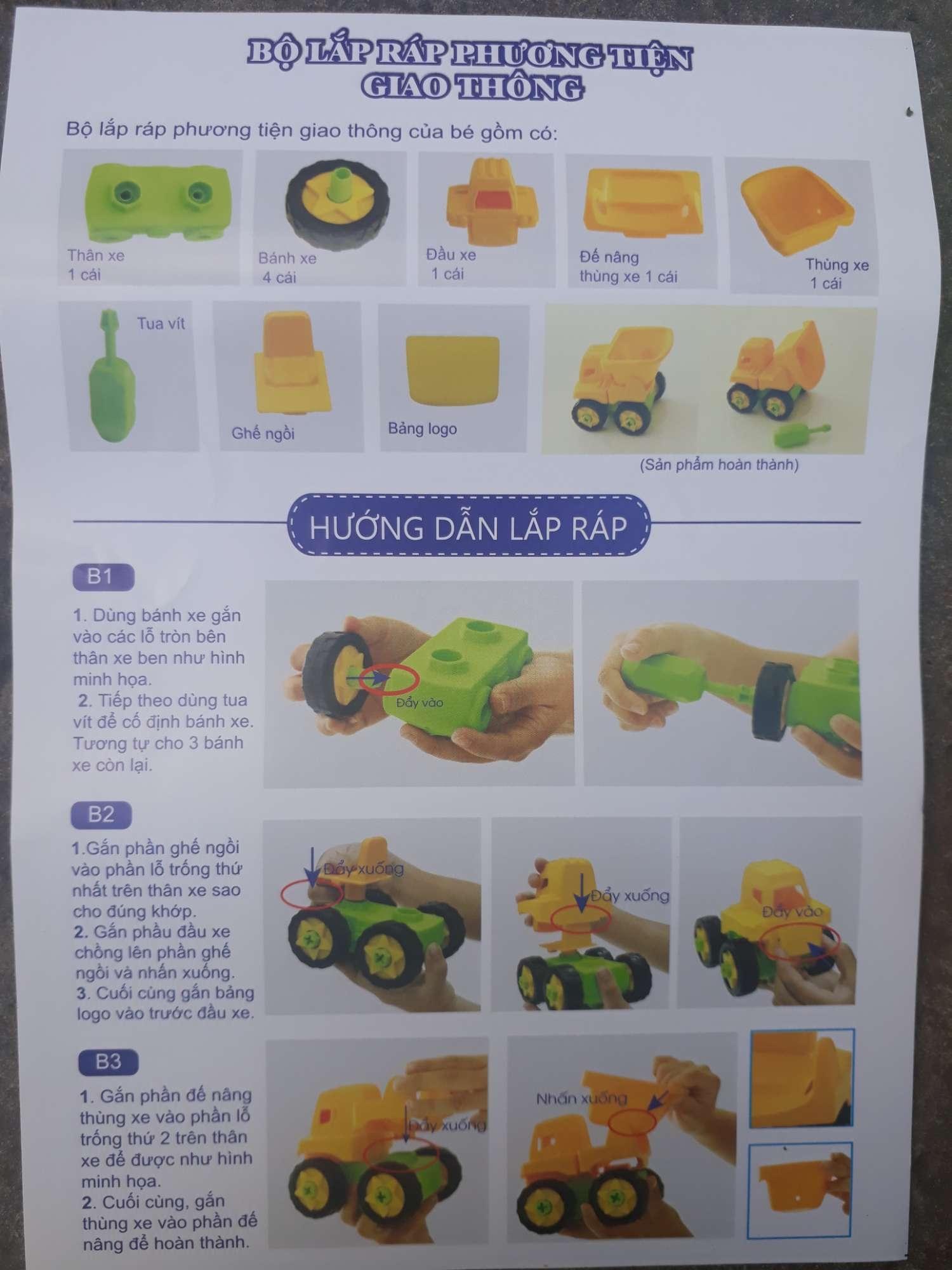 [HCM]Bộ xe ben lắp ghép
