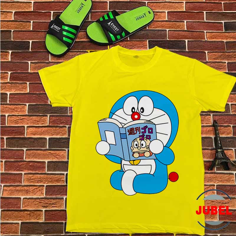 [HCM]Áo thun Unisex - Doremon cùng đọc sách nha