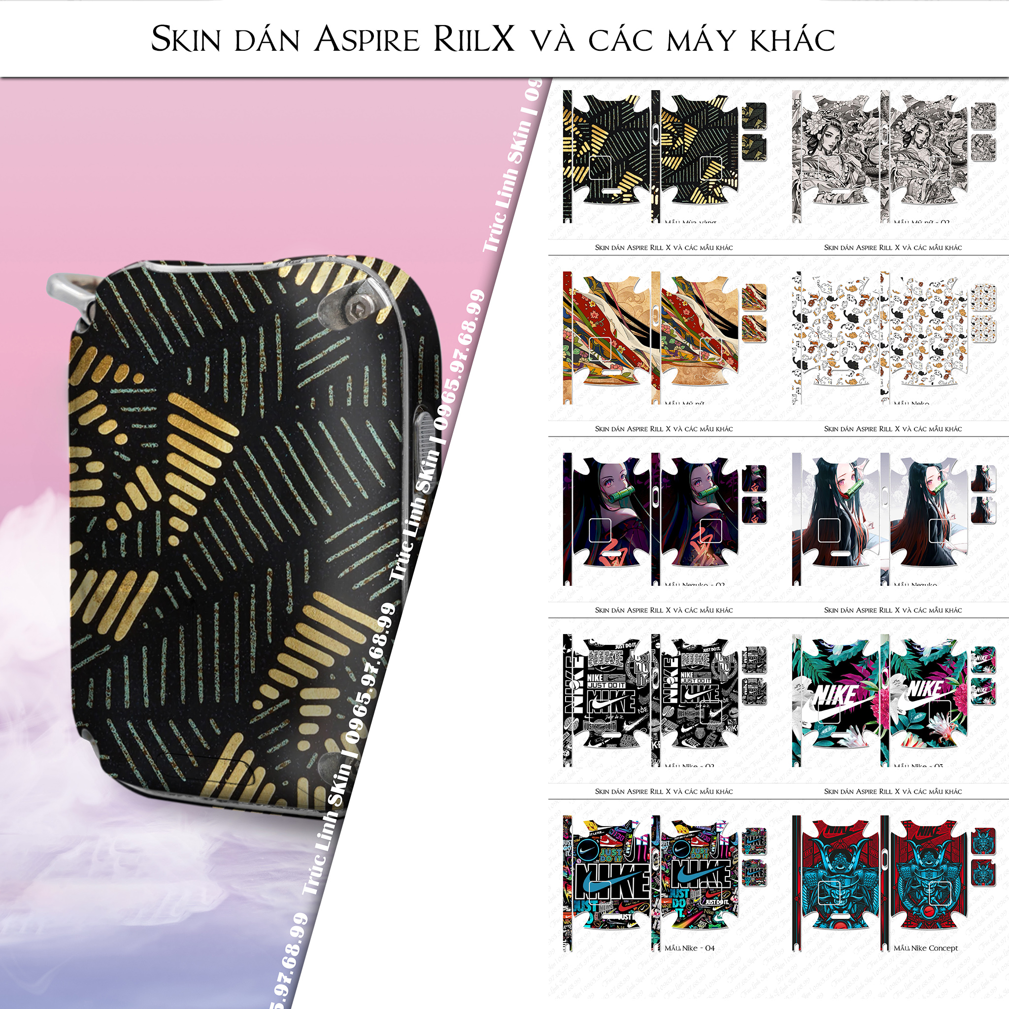 Miếng dán skin cho Riil X mẫu Mỹ nữ 02 (decal dễ dán, đã cắt sẵn)