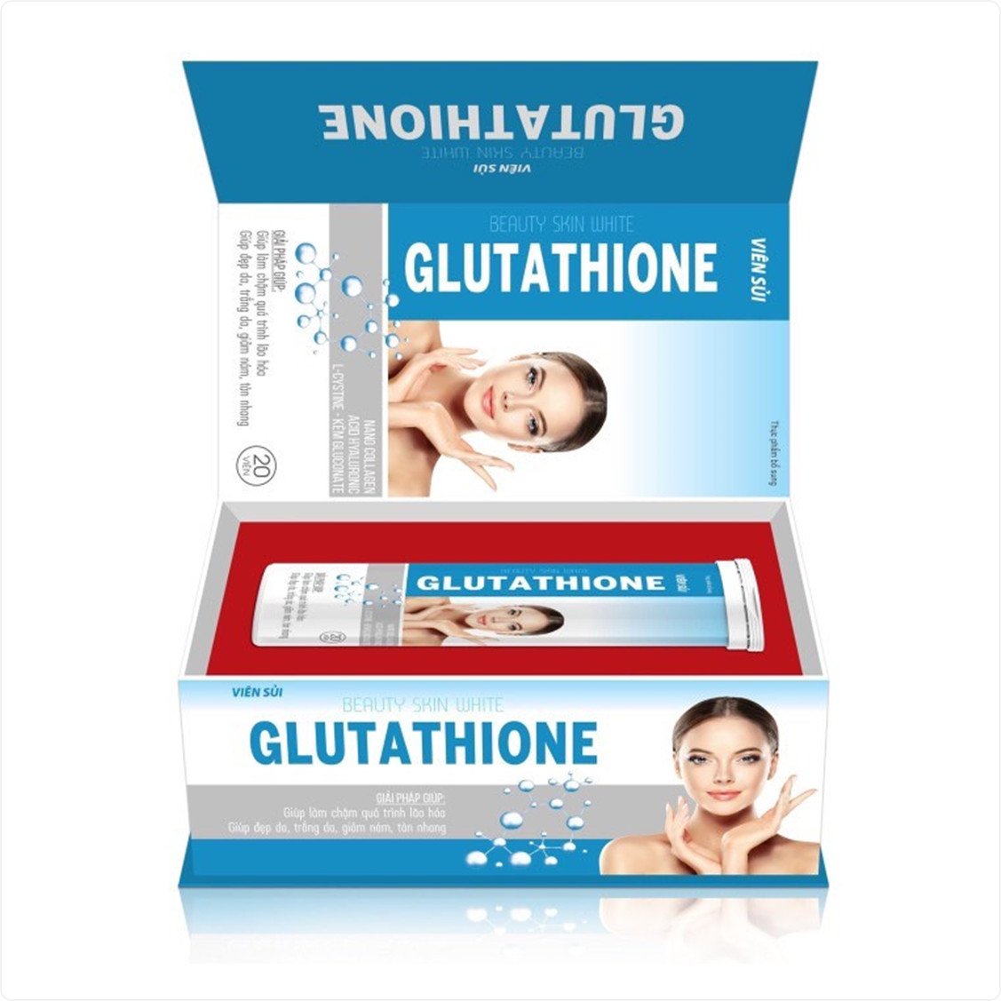 Viên sủi trắng da Beauty Skin White Glutathione giúp làm chậm quá trình