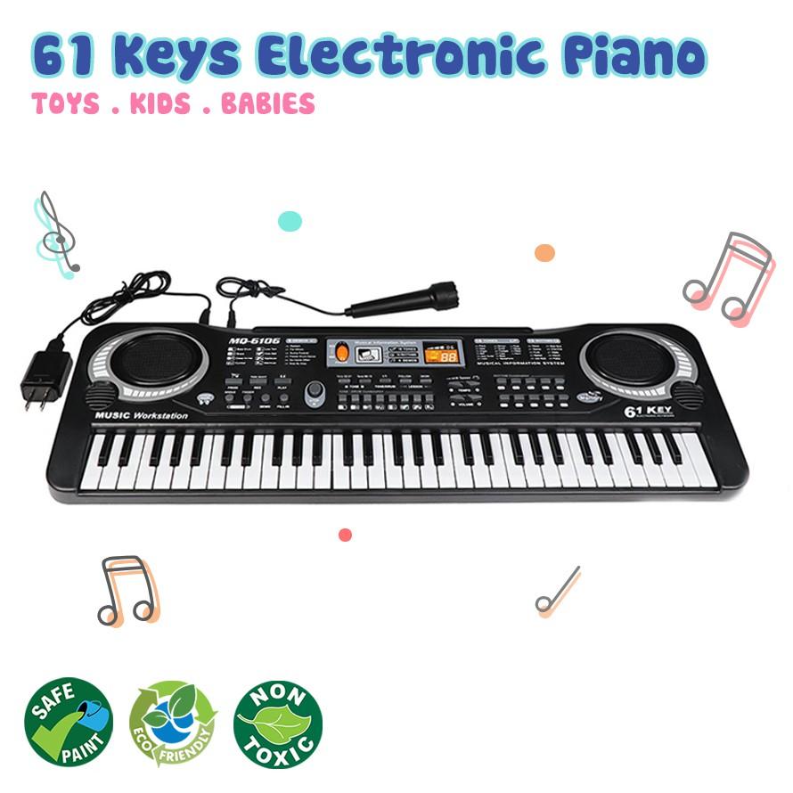 Bộ Đàn Organ 61 Phím MQ-6106 Có Micro Dành Cho Trẻ Em, Đàn Piano điện tử 61 phím cho người mới học - âm thanh hay. Đàn Piano Điện Tử 61 Phím Kèm mic Cho Bé (Quà tặng cho bé vui chơi 2022). - Kalpen - 3