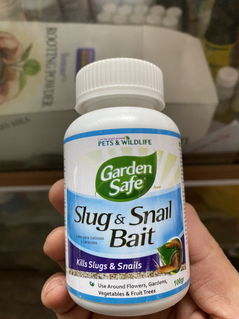 Bả mồi ốc Sên Slug Snail Bait Garden Safe Mỹ (lọ 100gr) - Chuyên trừ ốc sên ốc nhớt Hoa phong Lan