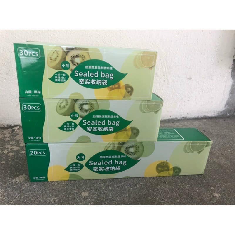 Sét 3 Hộp Túi Zip Đựng Thực Phẩm sealed bag