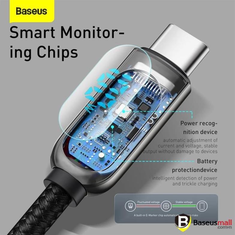 Cáp sạc nhanh C to C 100W Baseus Display Fast Charging Data Cable