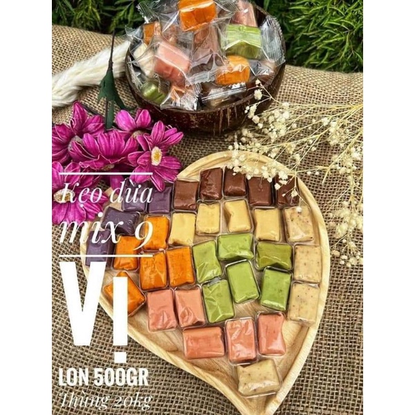 Kẹo dừa sáp ngũ sắc 500g