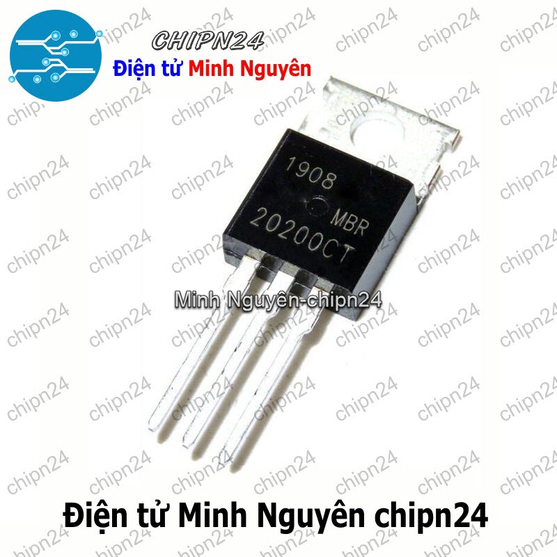 [2 con] (DIP) Diode MBR20200CT TO-220 20A 200V (MBR20200 MBR 20200) [Diode Schottky] - HH003153