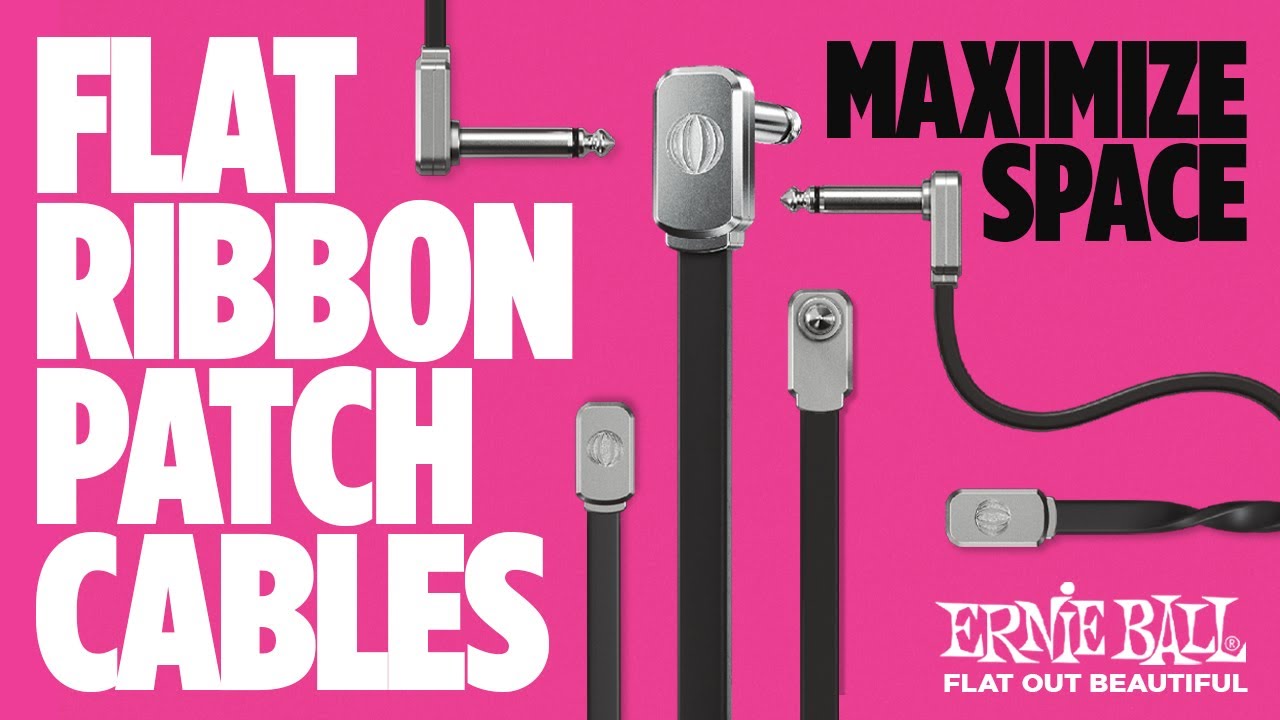 Cáp tín hiệu nối pedal DẸP-SIÊU MỎNG - Ernie Ball Flat Ribbon Patch Cables