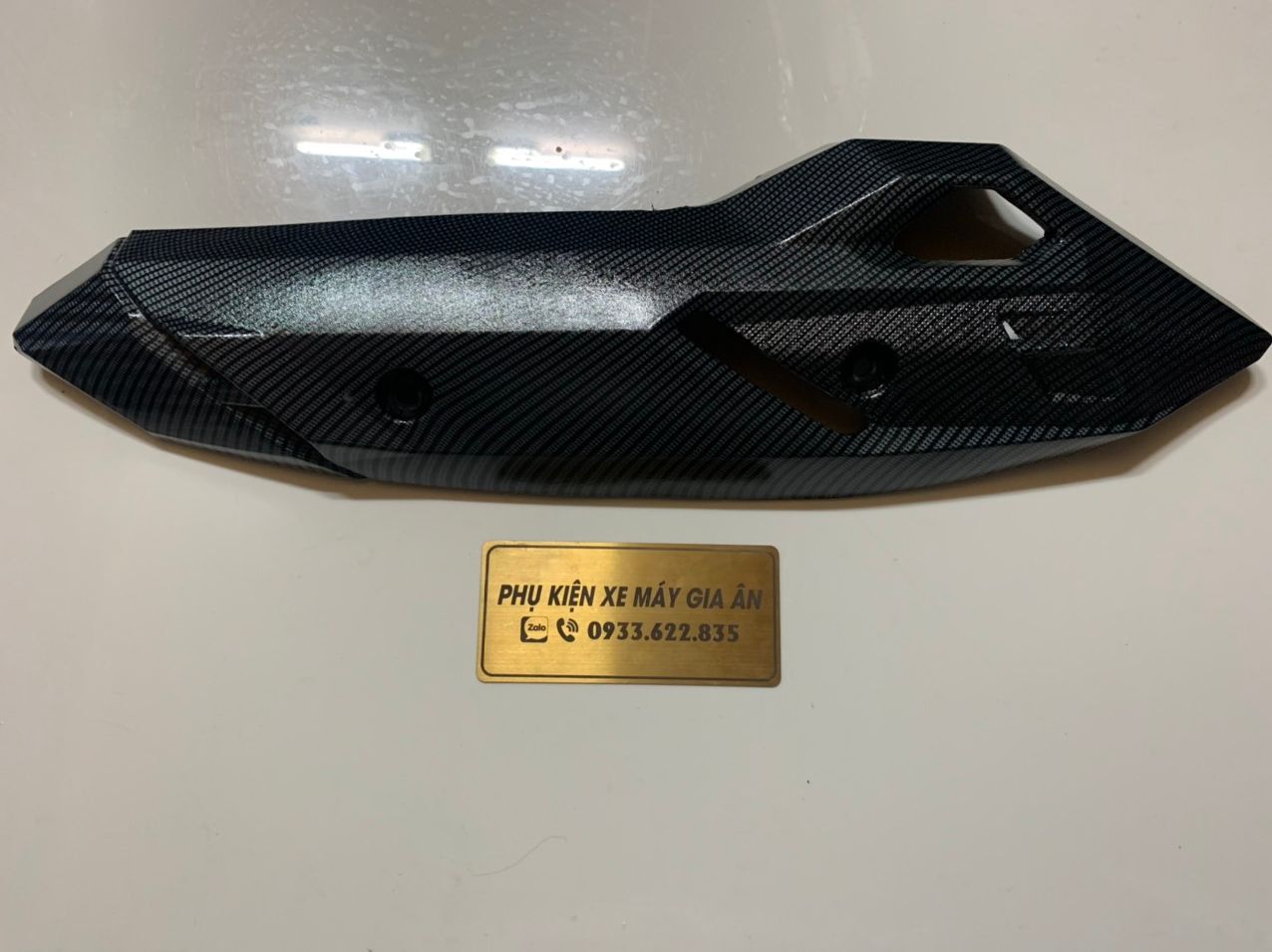 [Hình thật] Che pô/ Ốp pô carbon dành cho xe Vision, Vario