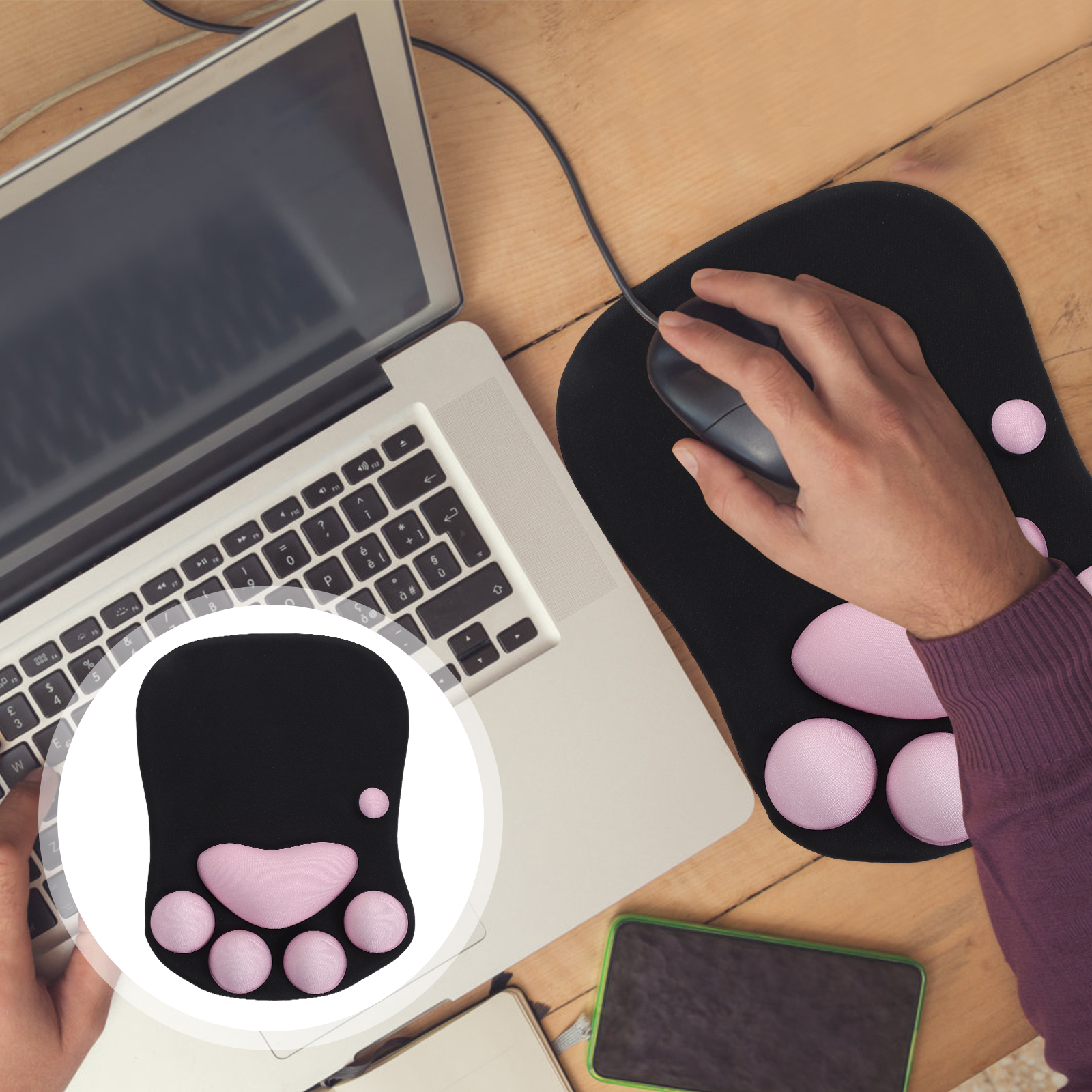 Pickegg Gaming Mouse Pad Wrist Support Mouse Pad Cute Mouse Pad Computer Mouse Pad for Office