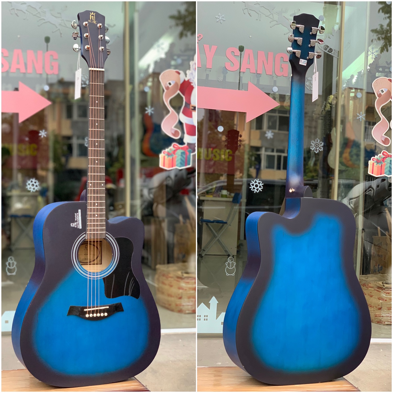 [Tặng kèm phụ kiện] Đàn guitar acoustic HT Music HT-89