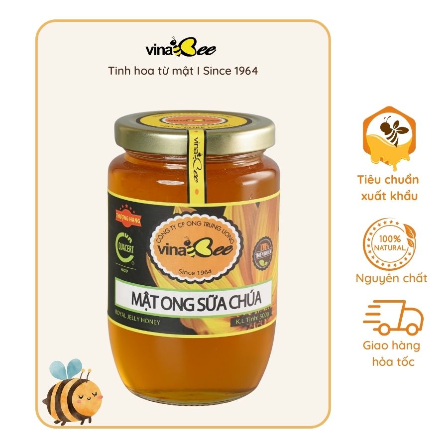 Mật ong sữa chúa Vinabee 500G