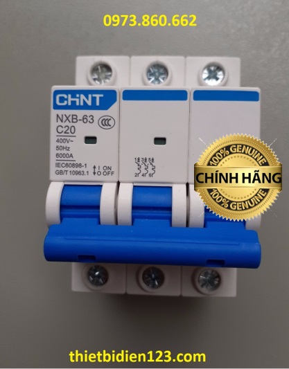 Át chint mcb 3p nxb-63 16a 20a 32a, 40a 63a - aptomat chống chập, chống quá tải thông dụng