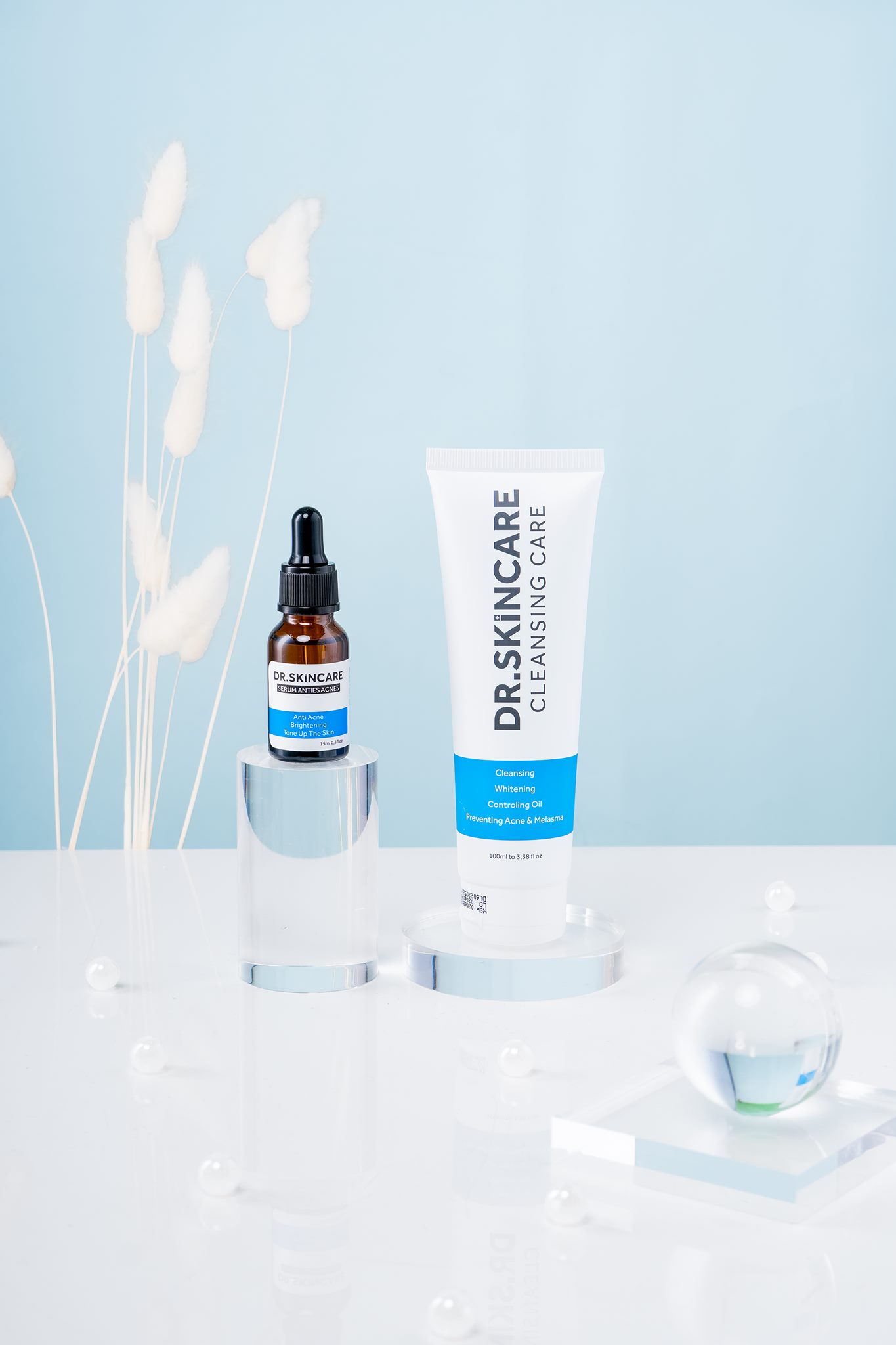 [HCM]Combo DR.SKINCARE +QUÀ TẶNG (serum+sữa rửa mặt+peel off mask)