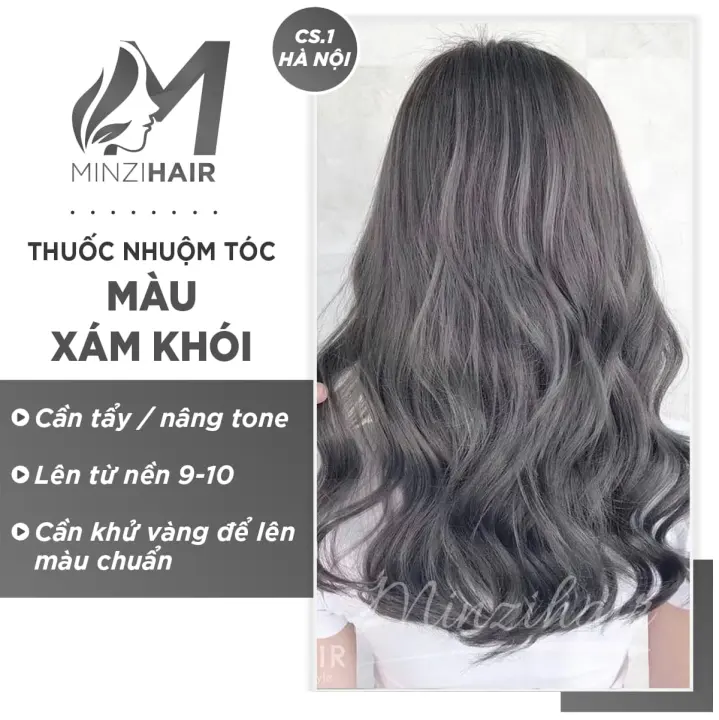 Cần Tẩy Toc Thuốc Nhuộm Toc Xam Khoi Thời Thượng Hiện đại Nhất Trong Bảng Mau Nhuộm Lazada Vn