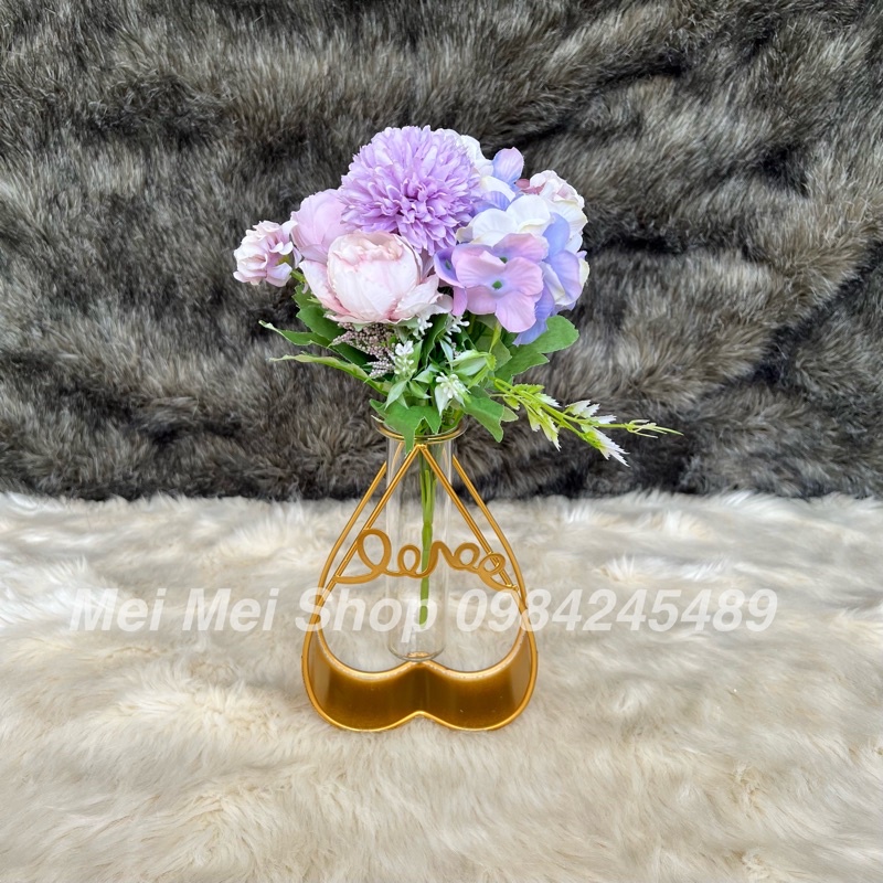 Chậu hoa giả gốm sứ Bắc Âu decor trang trí phòng khách sang trọng