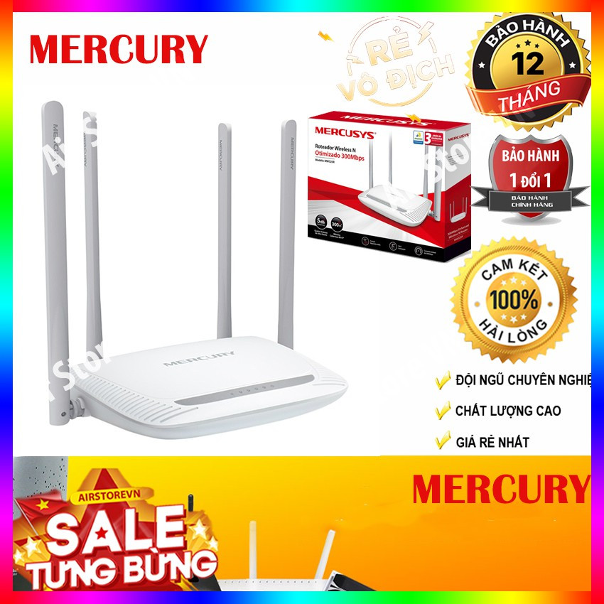Bộ phát wifi mercury mw325r - xuyên tường 4 anten
