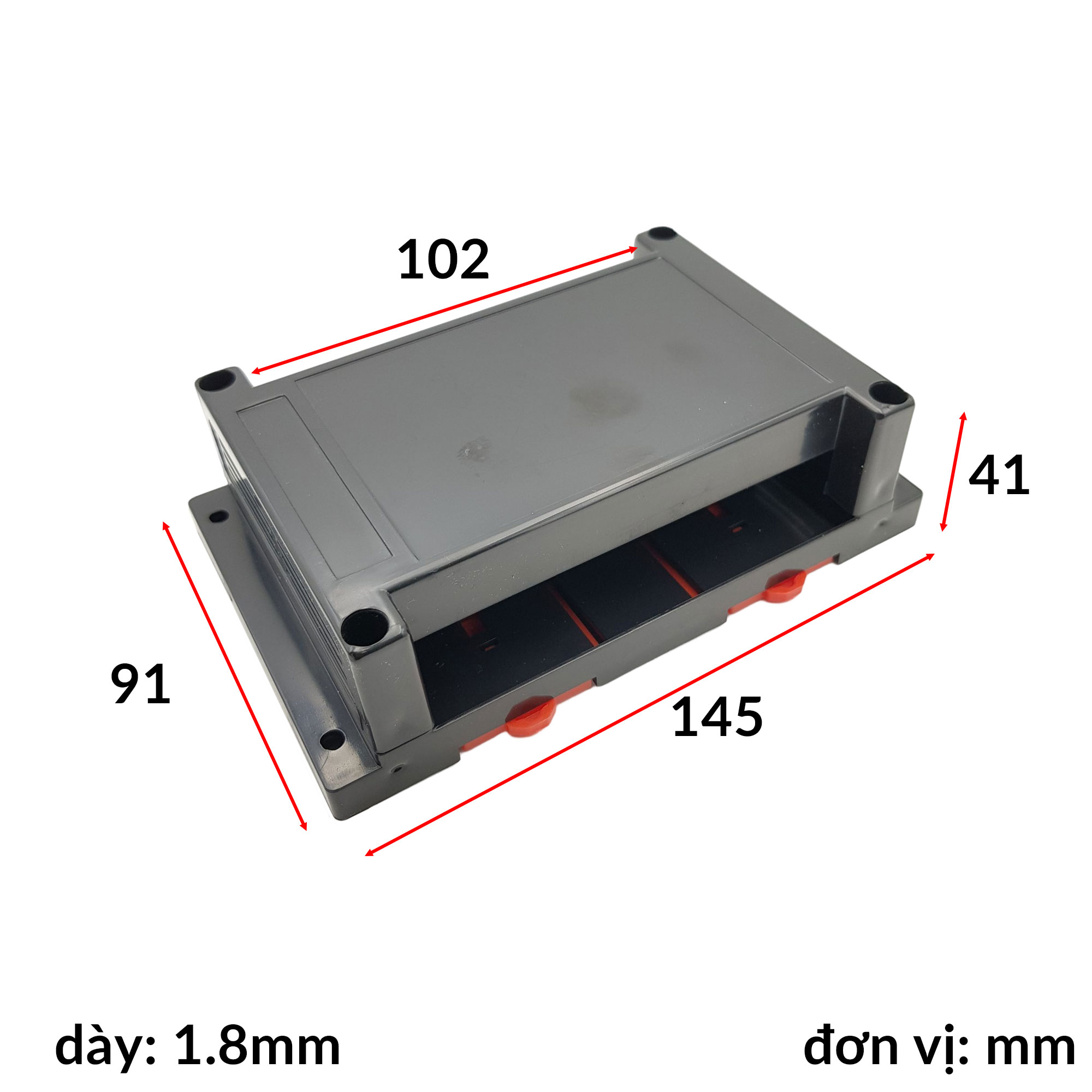 Hộp nhựa PLC 145x91x41mm